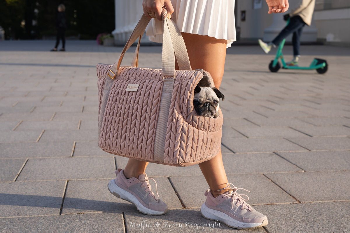 Soft, lightweight pet carriers for dogs and cats — ideal for everyday use, by Muffin and Berry