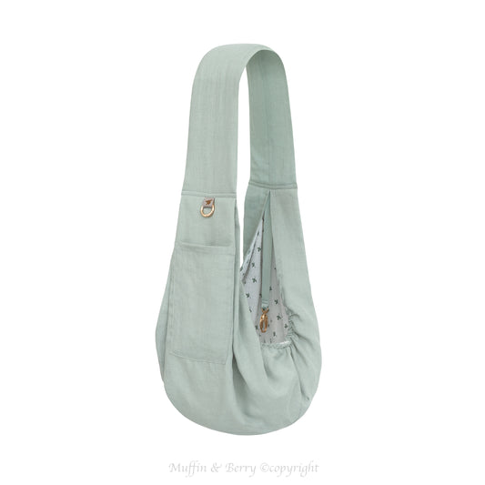 LIGHTWEIGHT LINEN DOG SLING CARRIER - ERIN