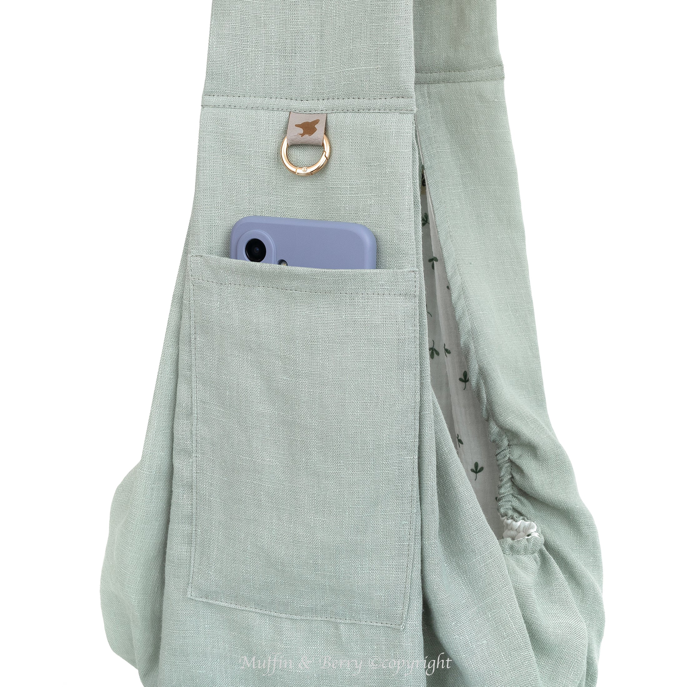 LIGHTWEIGHT LINEN DOG SLING CARRIER - ERIN