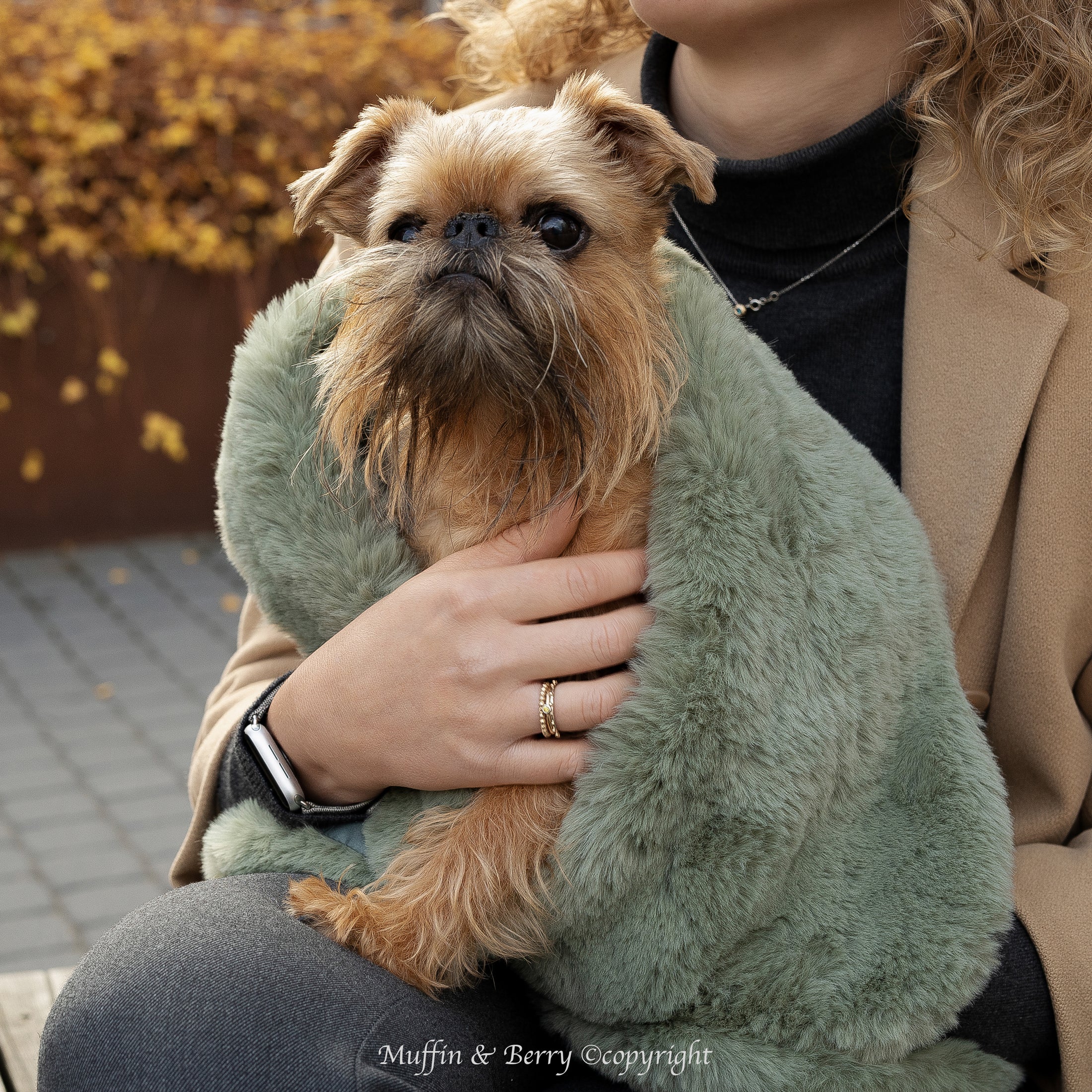 Faux bunny fur blanket ZOEY