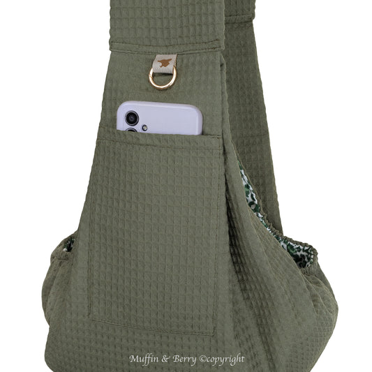 HANDS-FREE COTTON DOG SLING BAG – REYA