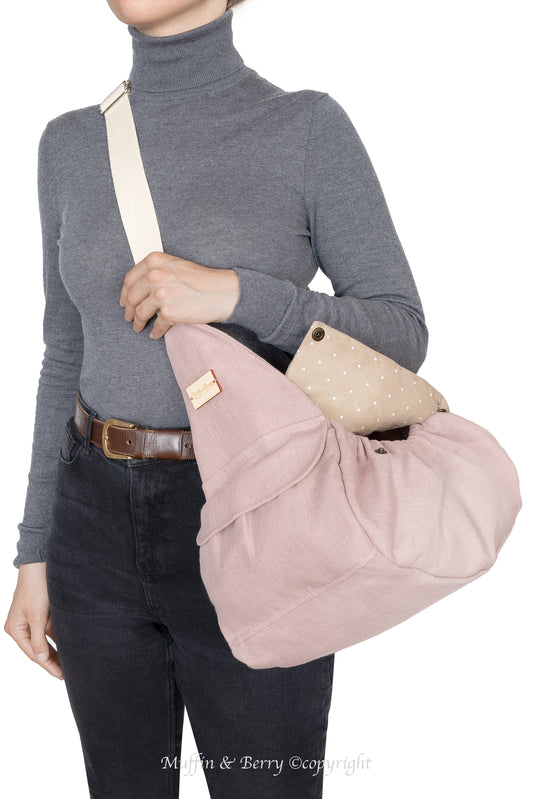 Linen sling carrier ROSE