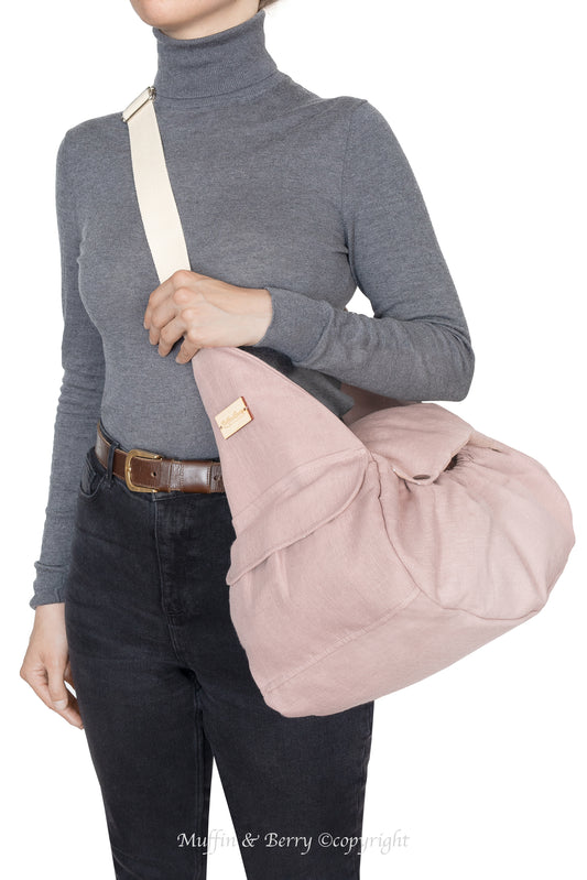 Linen sling carrier ROSE