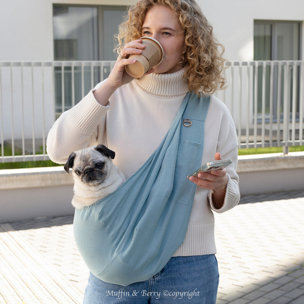 Linen Pet Sling Carrier – JOSIE