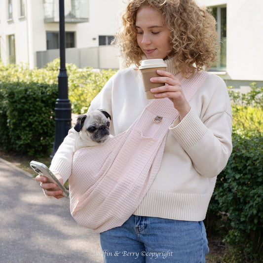 NEW Cotton Pet Sling Carrier – Lightweight & Breathable  – MAYA