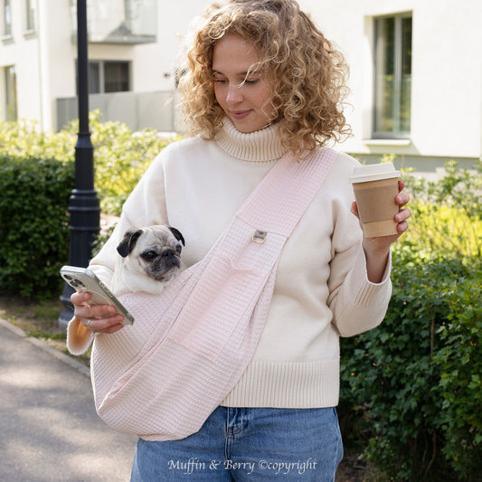 NEW Cotton Pet Sling Carrier – Lightweight & Breathable  – MAYA