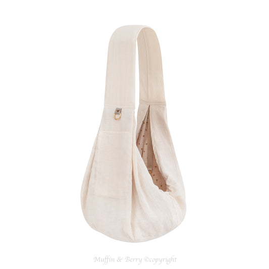 LIGHTWEIGHT LINEN DOG SLING CARRIER - UMA