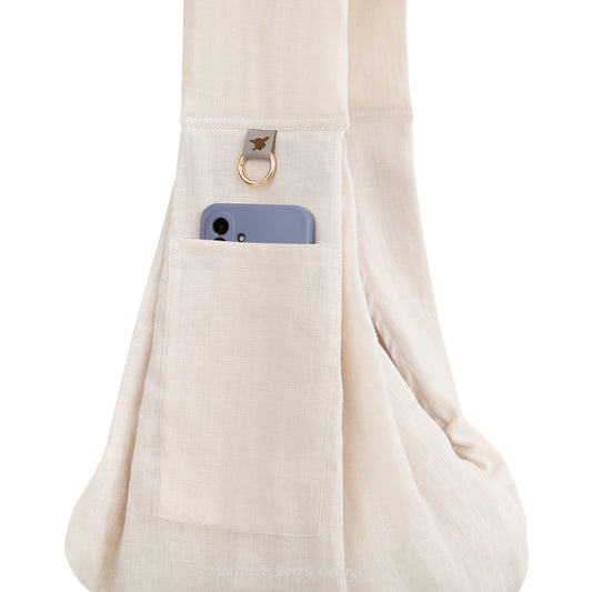 LIGHTWEIGHT LINEN DOG SLING CARRIER - UMA