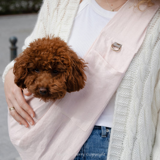 NEW LIGHTWEIGHT LINEN SLING BAG FOR PETS - SOPHIE
