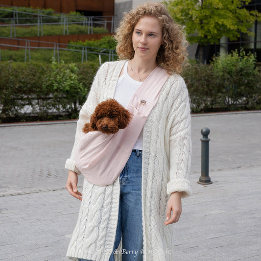 NEW LIGHTWEIGHT LINEN SLING BAG FOR PETS - SOPHIE