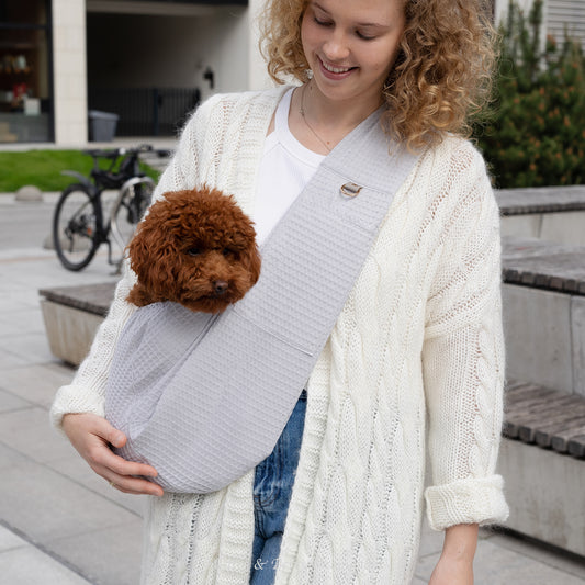 NEW Lightweight Waffle Cotton Pet Sling – PETER - for Dogs & Cats