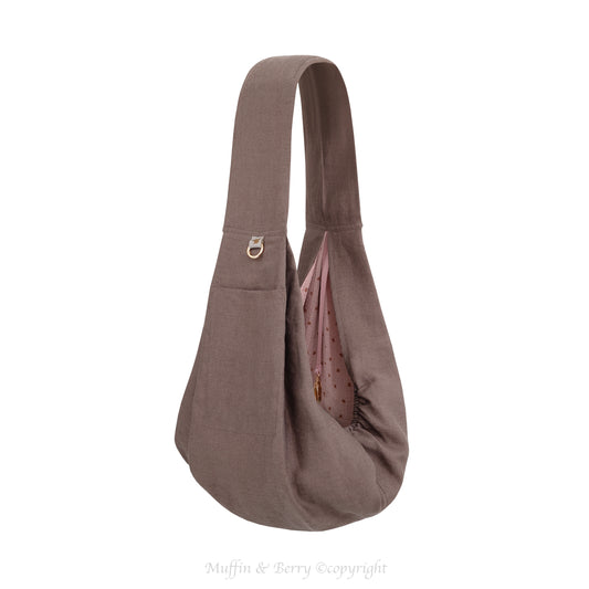 LIGHTWEIGHT LINEN DOG SLING CARRIER - YUNA